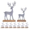 Decorative figure set of 2 deer stand 14/20x22/32cm Masterbox 8-piece aluminum