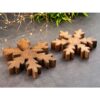Wooden figures snowflake 24x set of 2 Masterbox decorative figure 18x18cm Christmas decoration