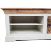 TV lowboard TV cabinet W 114 H 45 cm solid wood TV cabinet Ibiza white solid mango wood