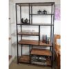 Bookcase stand shelf bookcase 100 x 193 x 36 cm Liverpool metal frame matt black