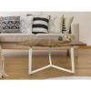 Coffee table 74 x 56 cm sustainable living room table side table Lyon metal frame black or white