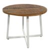 Coffee table round 60 cm living room table side table Cannes metal frame black white antique silver