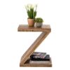 Side table wood Z shape 42x50x31cm Zoro sofa table flower table sustainable mango reclaimed wood