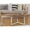Side table 56 x 47 cm sustainable living room table coffee table Nice metal frame black and white