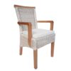 Dining room chair with armrests rattan chair white Perth