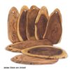 Tree slice serving board glued Masterbox 4 or 8-piece serving tray decorative solid acacia