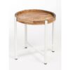 Side table ø 46 x H 45 cm coffee table living room table round Omaha metal frame old silver/black
