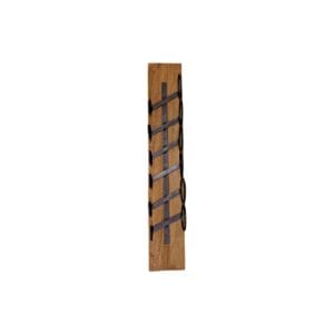 HSM Collection-Hanging Wine Rack 6 Bottles-20x17x102-Brown/Black-Teak - Black, Brown, Teak, Wood, Teak, Wood, Kitchen, Living