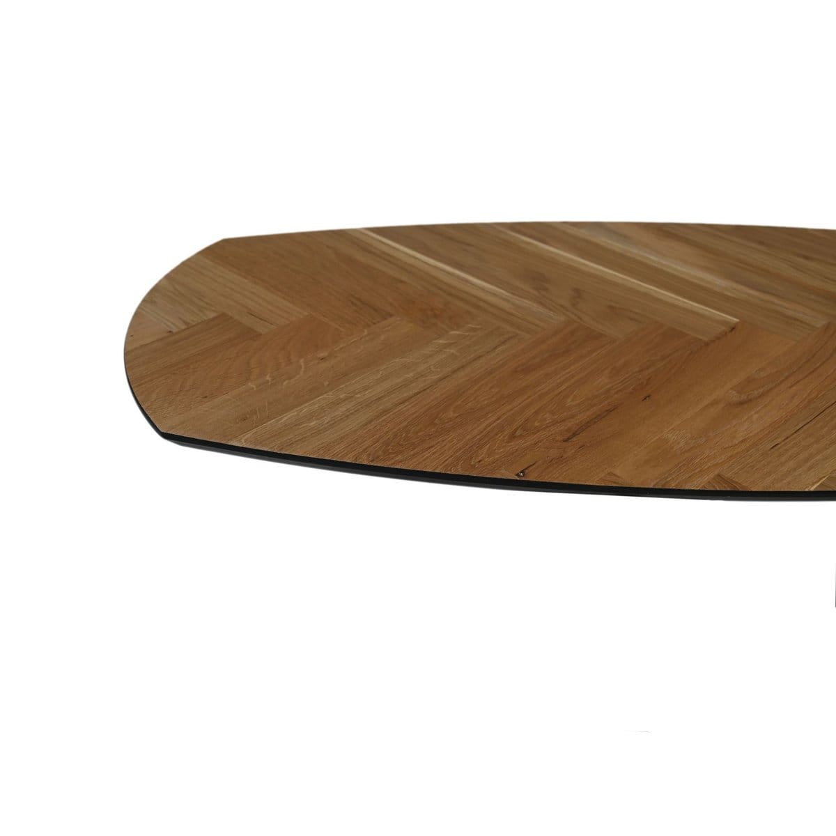 Table top Fishbone Danish - 130x80x3 - Black - Oak