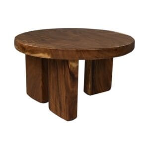 HSM Collection-Round Coffee Table-Ø75*43-Brown-Munggur - Brown, Munggur, Wit, Wood, Munggur, Wood HSM Collection-Round Coffee Table-Ø75*43-Brown-Munggur - Brown, Munggur, Wit, Wood, Munggur, Wood