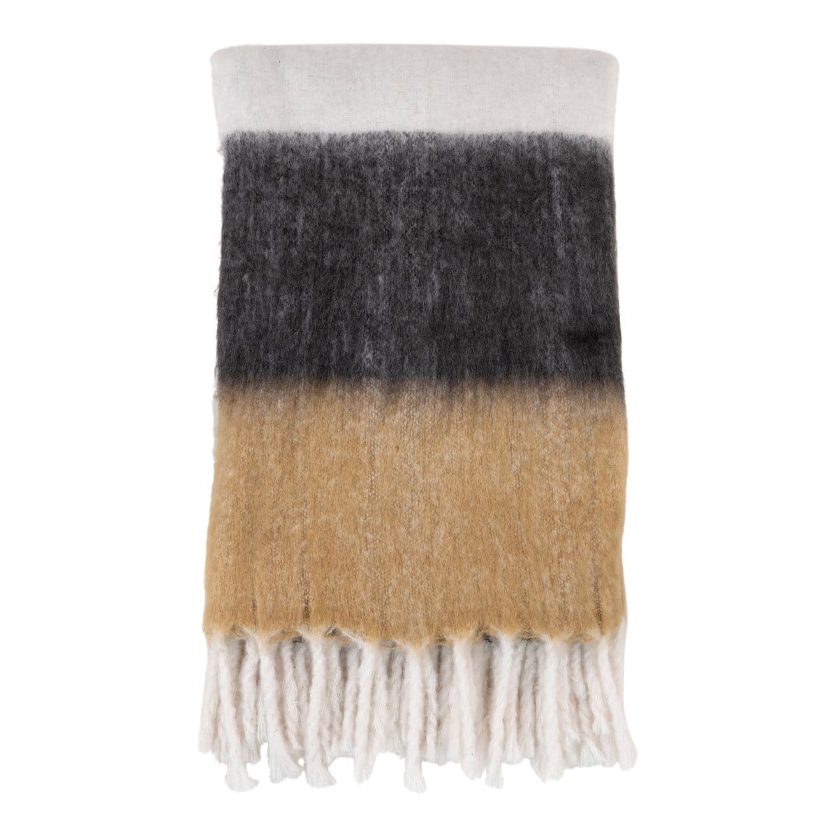 Sintra Plaid - Black, white and brown, 170x130 cm