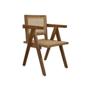 Diningroom chair - 56x52x83 - Natural - Teak/rotan - Natural, Teak, Rattan, Teak, Teak