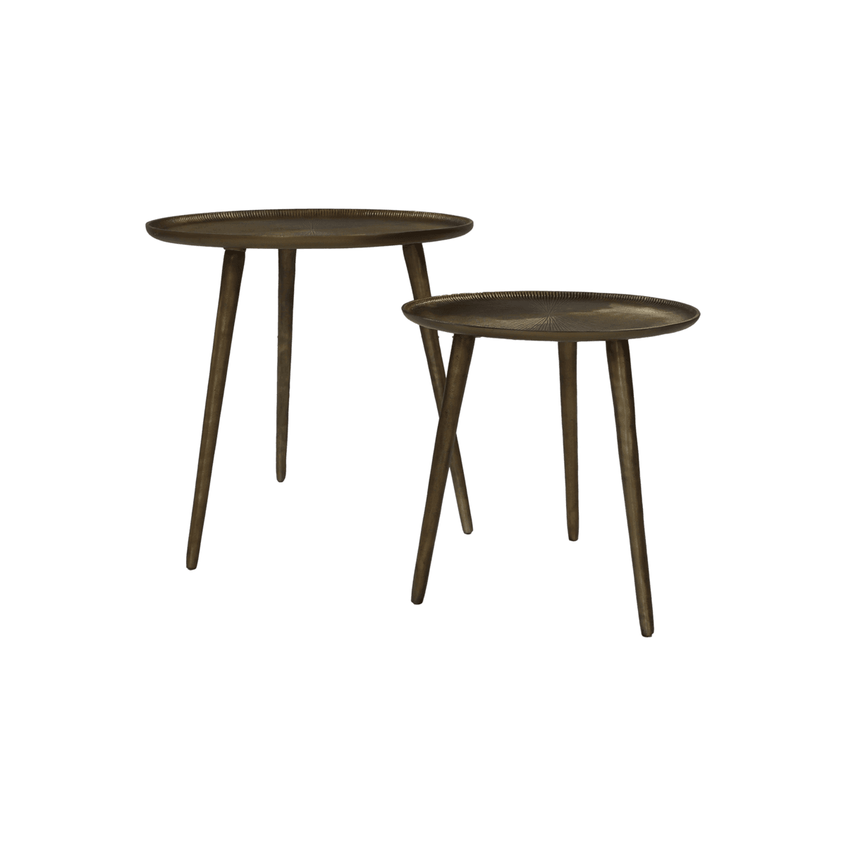 Side tables Round - ø50x50/ø40x40 - Gold - Aluminium/Iron