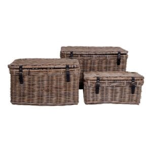 Depok Storage Trunk - Brown, Grey, Leather