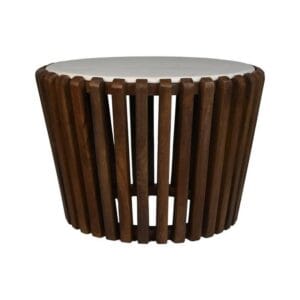 HSM Collection-Round Side Table-ø60x60-Brown/White-Mango/Marble - Brown, Natural, White, Wit, Wood, Natural, Mango, Marble, Wood, Living HSM Collection-Round Side Table-ø60x60-Brown/White-Mango/Marble - Brown, Natural, White, Wit, Wood, Natural, Mango, Marble, Wood, Living