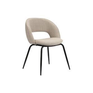 Rainbow Chair Beige (Set of 2) - Beige, Black, Iron, Red, White, Iron, Metal, Powder coated, Wood