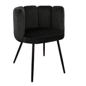 High Five chair black (Set of 2) - Beige, Black, Grey, Red, White, Aluminium, Metal, Powder coated, Velvet, Wood