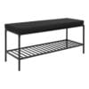 Vita Bench - black, steel, 100x36x48.5cm