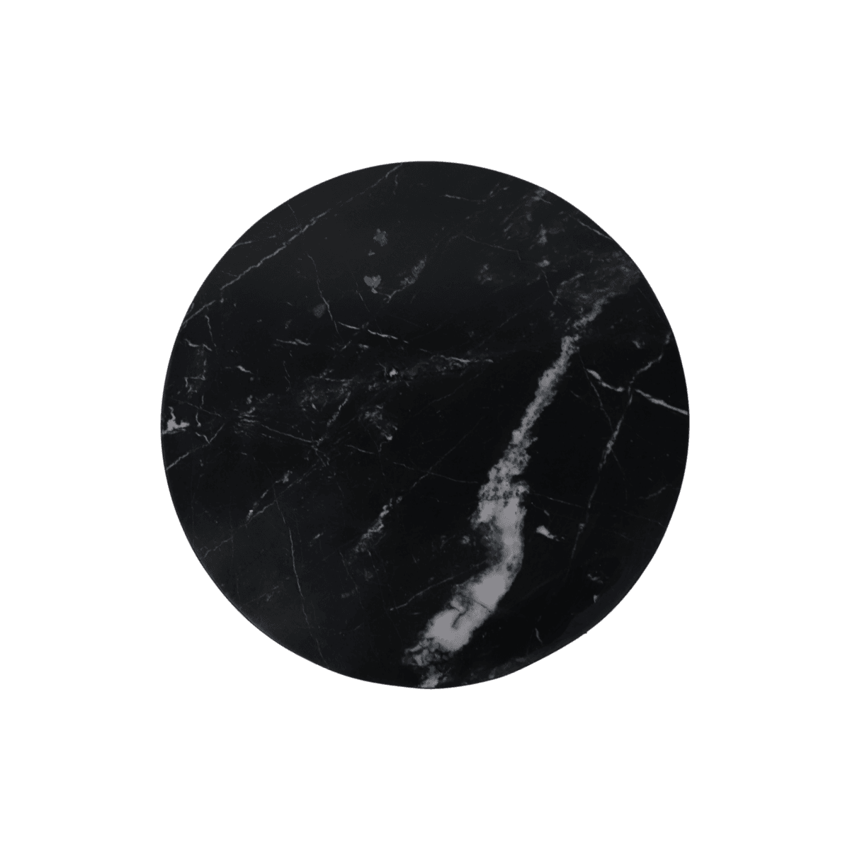 Round Side Table - ø40x55 - Black/Gold - Marble/metal