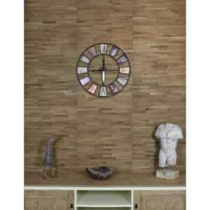 HSM Collection-Wall panel 3D -62x30x3-Brown-Oak - Oak, Rust, Wood