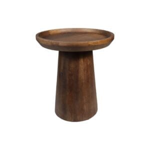 Coffee Table Drum - 45x45x50 - Matt brown - Mangowood - Brown, Mango, Wit, Wood, Matte, Mango, Mangowood, Wood, Mango