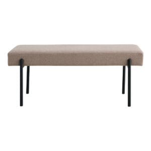 Swindon Bench - Bench, stone with black legs, 100x36x42,5 cm - Black, Fur, Wit, Wood, Metal, Polyester, Steel, Stone, Wood Swindon Bench - Bench, stone with black legs, 100x36x42,5 cm - Black, Fur, Wit, Wood, Metal, Polyester, Steel, Stone, Wood