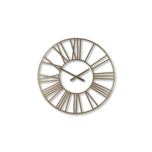Wall clock Roman – ø80x5x80 – Gold – Iron