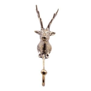 Brass Deer Hook (Set of 5) - Brass, Gold, Gold, Brass