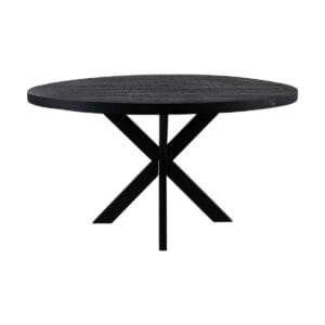 Round DiningTable Melbourne - ø80x76 - Black - Mangowood/metal - Black, Mango, Sand, Wit, Wood, Mango, Mangowood, Metal, Wood, Brass, Mango
