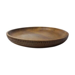 HSM Collection-Dish Sand Large-Ø45x5-Brown-Teak - Brown, Natural, Sand, Teak, Wood, Natural, Teak, Wood