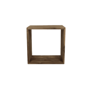 Cube side table - reclaimed teak - Teak, Wit, Wood, Reclaimed Teak, Teak, Wood, Solid, Teak