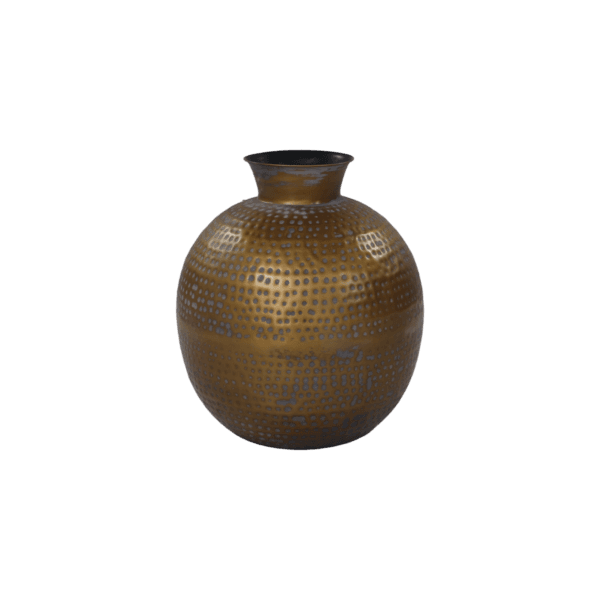 Vase Padua Large - ø40x45 - Brass antique gold/grey - Metal