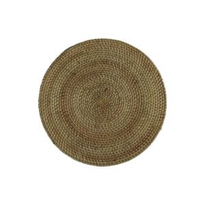 Round Placemat set of 4 - 40x40x2 - Rattan - Natural - Natural, Wit, Natural, Rattan