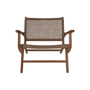 HSM Collection-Garden Chair Rio With Armrest KD-80x80x67-Natural/Natural-Teak/Banana Leaf - Natural, Red, Teak, Wit, Wood, Banana Leaf, Teak, Wood