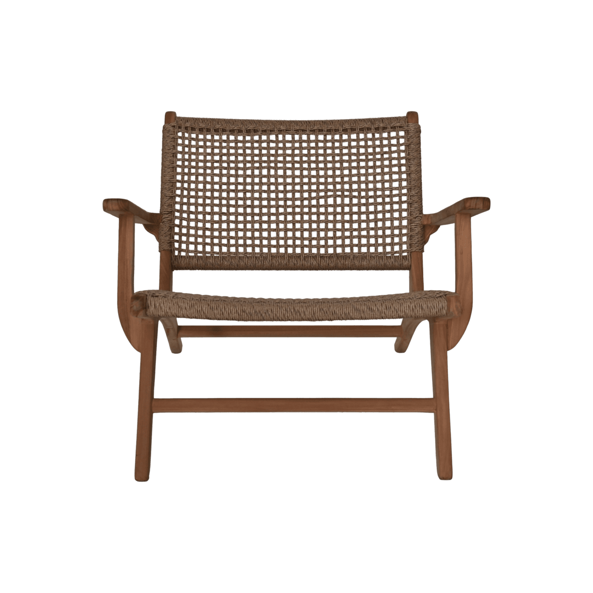 HSM Collection-Garden Chair Rio With Armrest KD-80x80x67-Natural/Natural-Teak/Banana Leaf