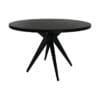 Round dining table - ø140x76 - Black - Mangowood/metal