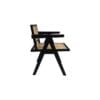 Fauteuil  - 58x60x79 - Black/Natural - Mahogany/rotan