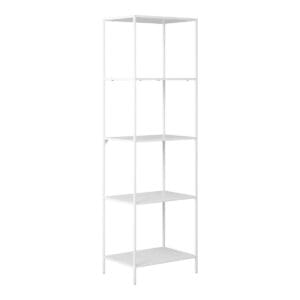 Vita Shelf - white, steel, 51x35x170cm - White, Metal, Steel, Bed, Living