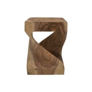 HSM Collection-Square Side Table-30x30x44-Natural-Munggur - Munggur, Natural, Wood, Natural, Munggur, Wood, Solid