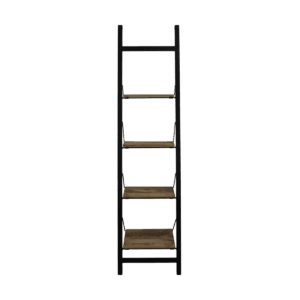 HSM Collection-Decorative Ladder -55x40x220-Black/Natural-Mango/Metal - Black, Mango, Natural, Wit, Wood, Mango, Metal, Wood, Living