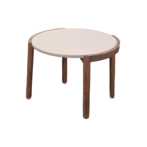 HSM Collection-Coffee table Coffees-80x80x35-Natural/Cream-Teak/Cement - Cream, Natural, Teak, Wit, Teak, Living