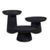 Coffee Table Drum - 45x45x50 - Matt Black - Mangowood