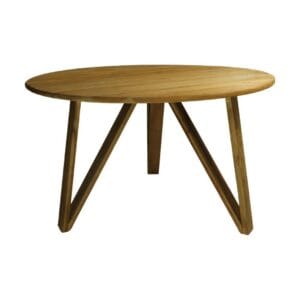 Round DiningTable - ø120x75 - Natural - Teak - Fur, Natural, Teak, Wit, Wood, Natural, Teak, Wood, Solid, Teak