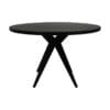 Round dining table - ø140x76 - Black - Mangowood/metal