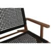 Garden chair Rio with arm - 80x80x67 - Black/Natural - Teak/banana leaf