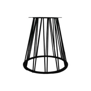 Trapezium Dining leg - 70x40x74 - Black - Metal - Black, Wit, Metal, Steel, Indoor
