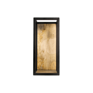 HSM Collection-Wallbox Levels -25x18x55-Natural/Black-Mango/Metal - Black, Brown, Natural, Wit, Wood, Natural, Mango, Metal, Wood, Bed, Kitchen, Living