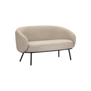 Mars Two Seater Sofa Beige - Beige, Black, Iron, Red, Wit, Iron, Metal, Powder coated, Wood