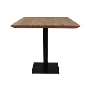 Square Bartable Zurich - 75x75x74 - Natural/black - Acacia/metal - Black, Brown, Natural, Sand, Wit, Metal, Wood