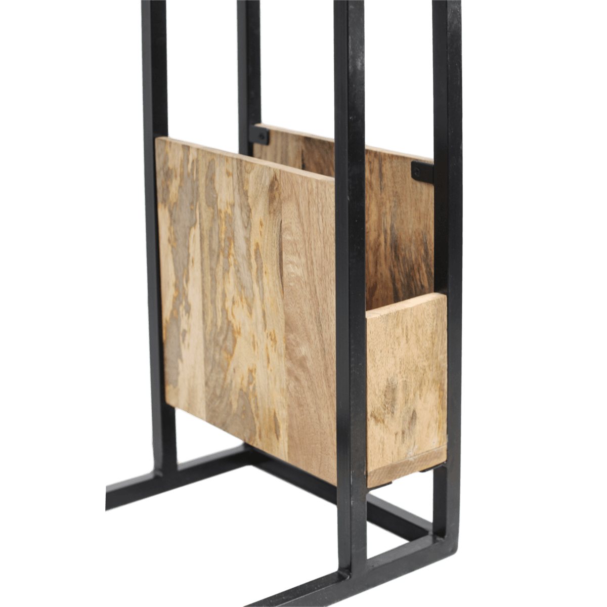 Side table magazine rack - mango wood/iron